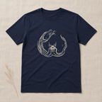 Unisex ‘Herne the Hunter’ Plain T-Shirt in cream print