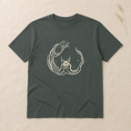Unisex ‘Herne the Hunter’ Plain T-Shirt in cream print