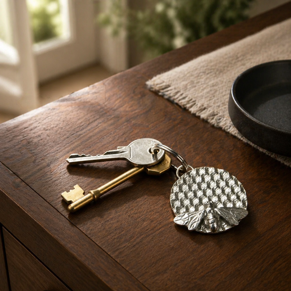 Bee Pewter Keyring