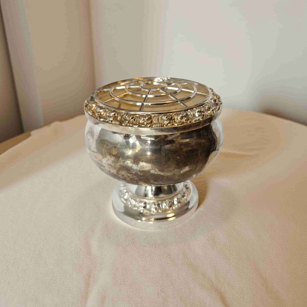 Ianthe Silver Rose Bowl Candle