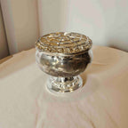 Ianthe Silver Rose Bowl Candle