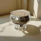 Ianthe Silver Rose Bowl Candle