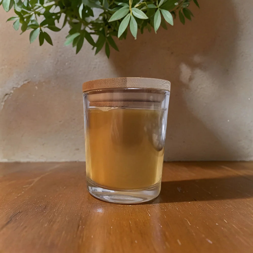 Handcrafted 100% pure beeswax jar candle