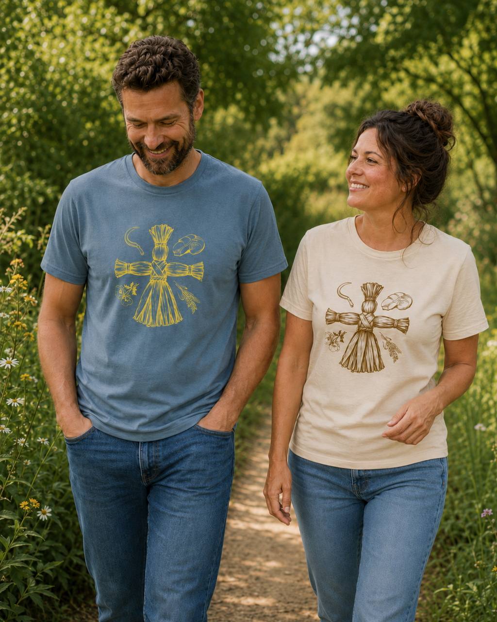 First Harvest Lughnasadh T-Shirt – Yellow Print