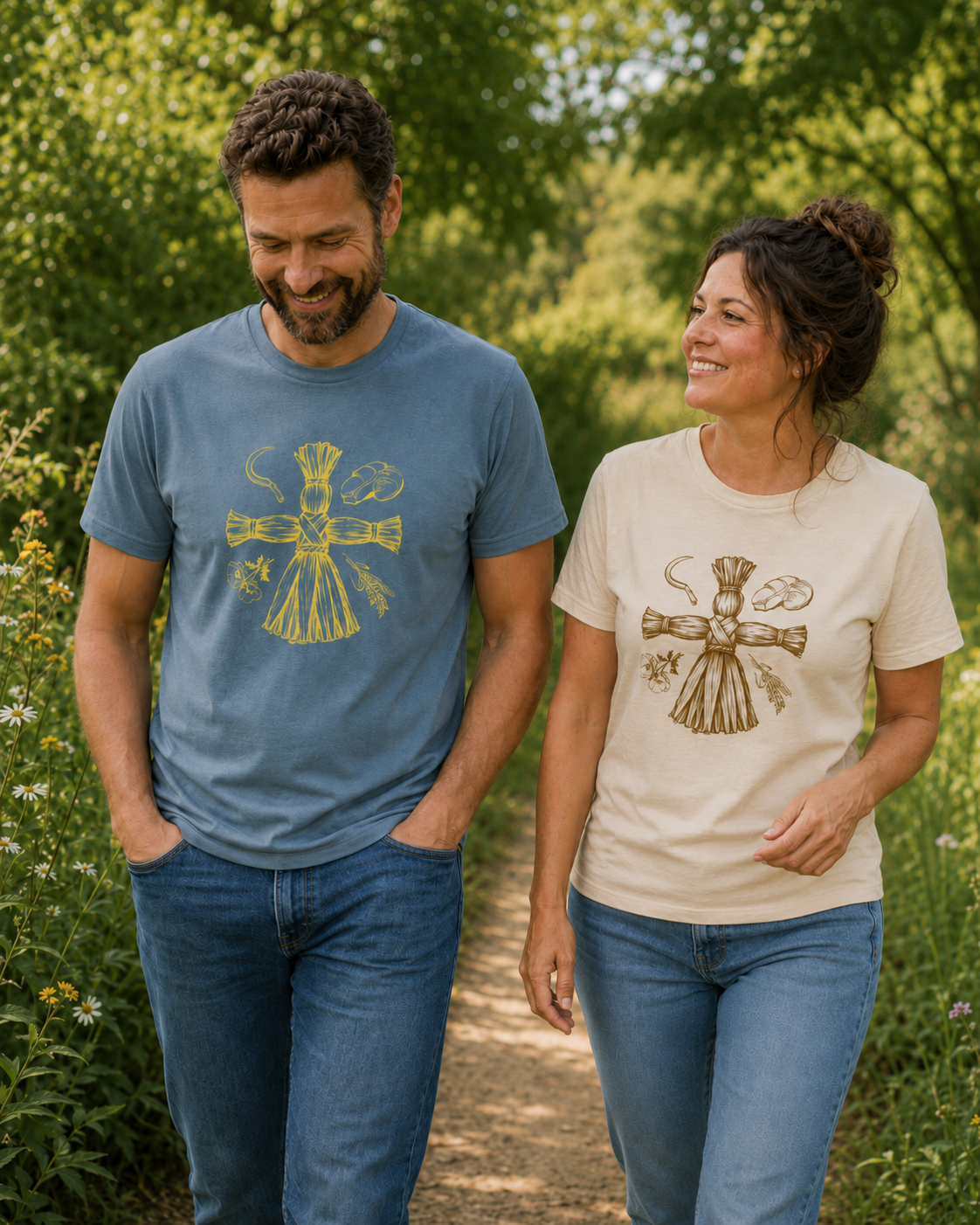 First Harvest Lughnasadh T-Shirt – Yellow Print