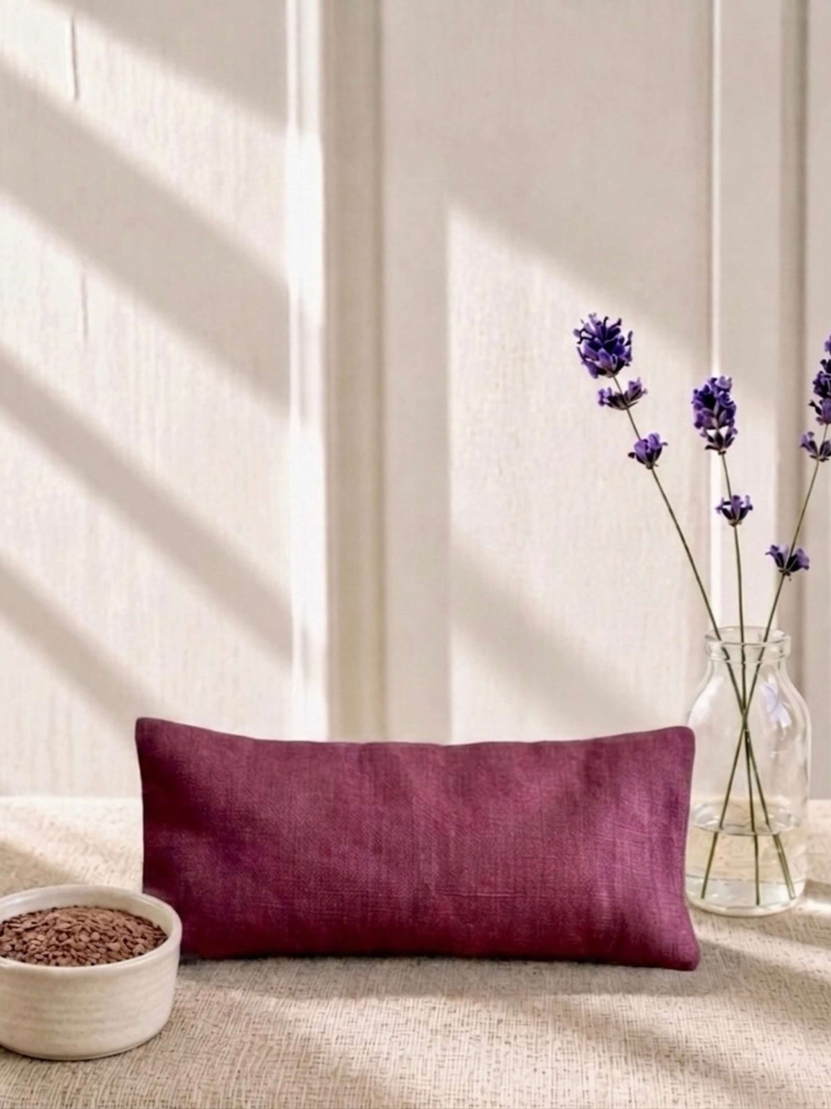 Plain Linen and Lavender Eye Pillow