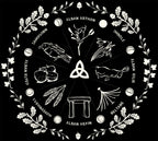 Women's Wheel of the Year Scoop Neck T-Shirt in cream print