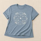Women’s ‘Wheel of the Year’ Relaxed Fit T-Shirt with Cream Print