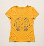 Women's Wheel of the Year Scoop Neck T-Shirt - grey print