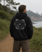 Unisex ‘Wheel of the Year’ Full Zip Hoodie in cream print