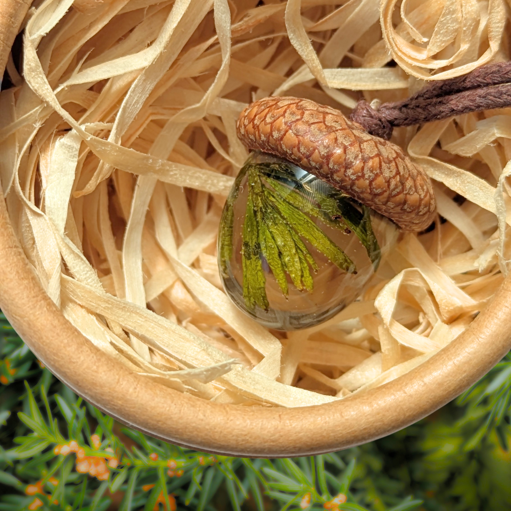 Yew Terrarium Pendant