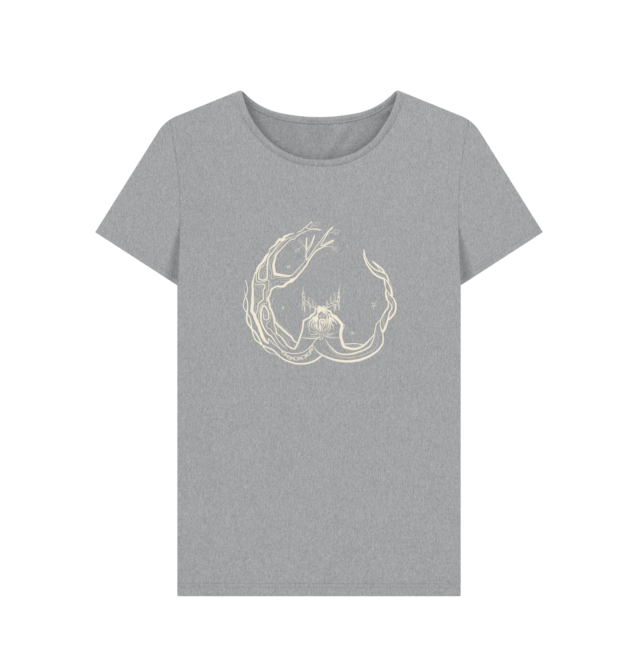 Athletic Grey Printed T-shirt Front