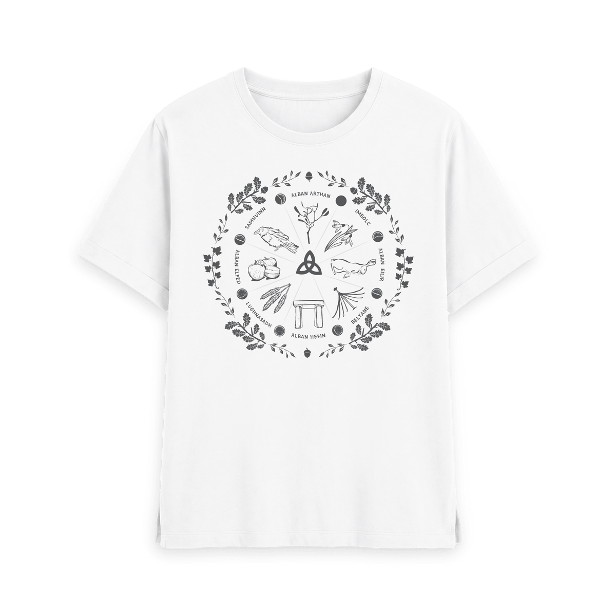 White Printed T-shirt Front