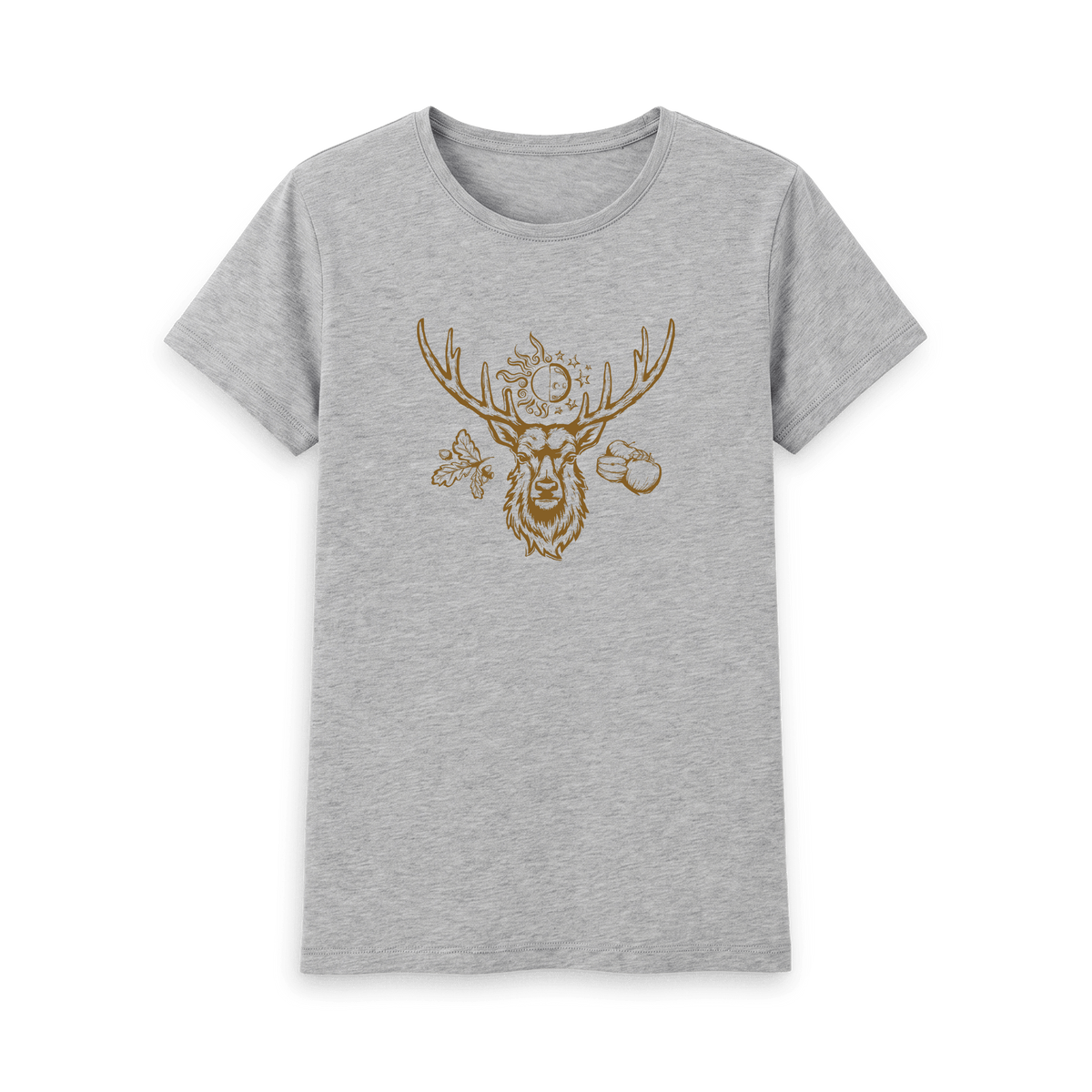 Athletic Grey Printed T-shirt Front