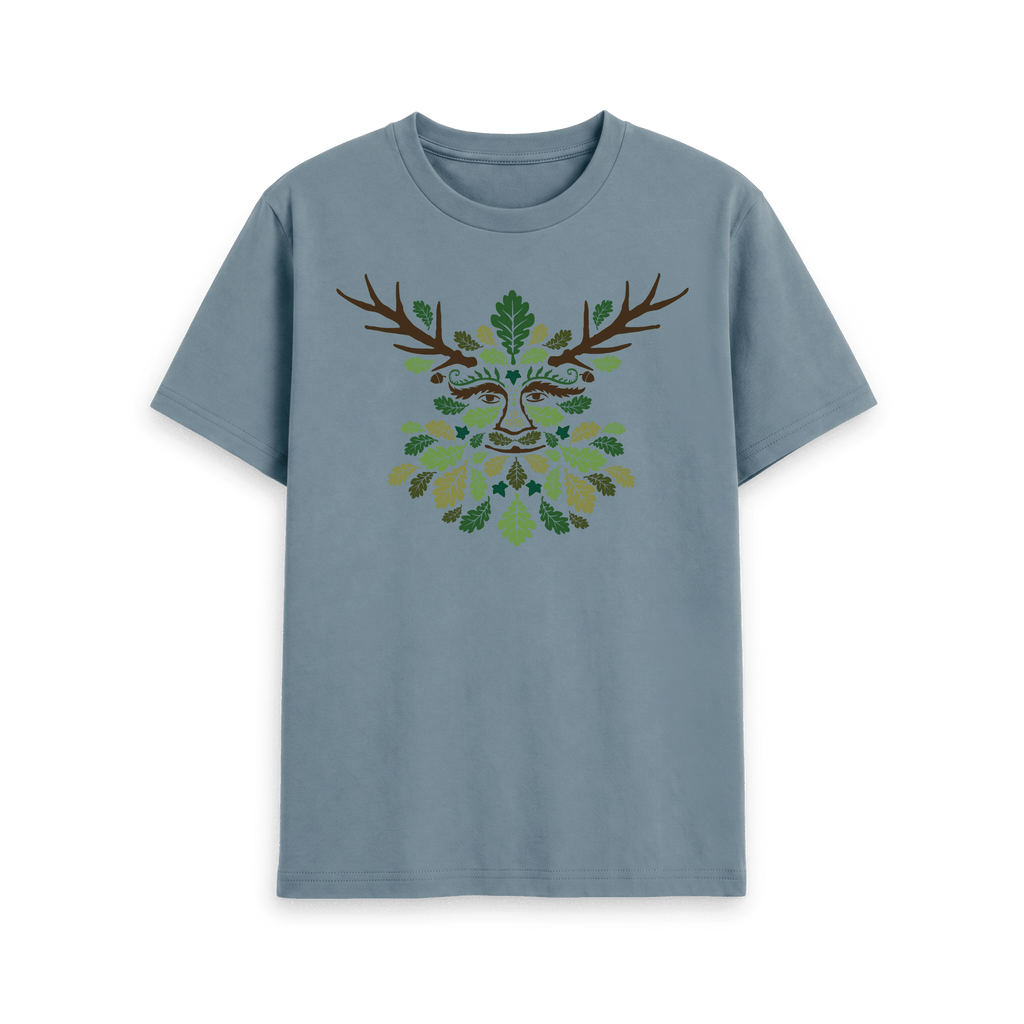 Stone Blue Printed T-shirt Front