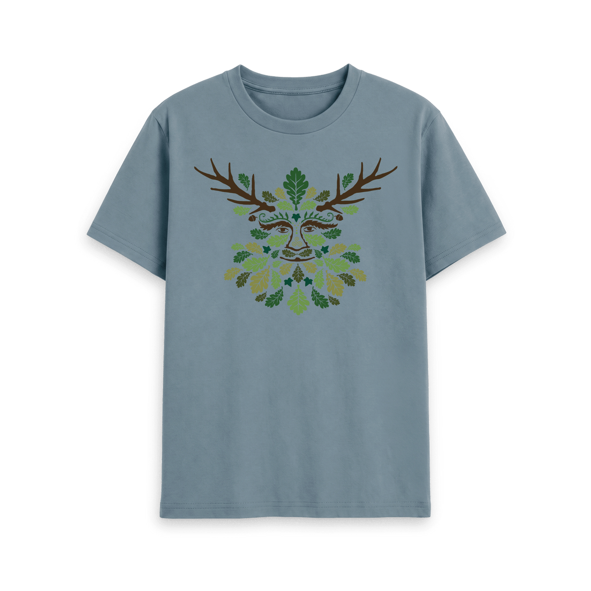 Stone Blue Printed T-shirt Front