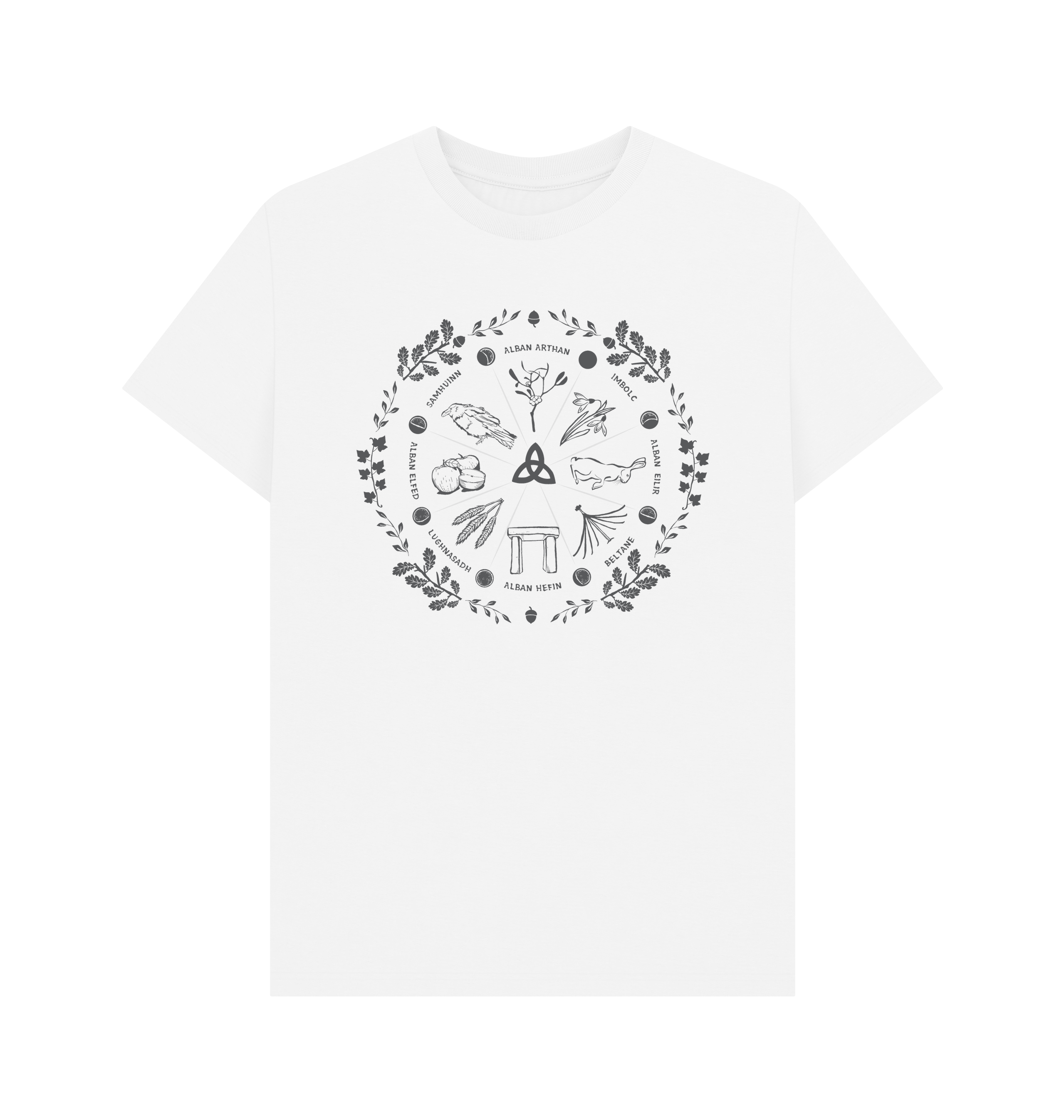 White Printed T-shirt Front