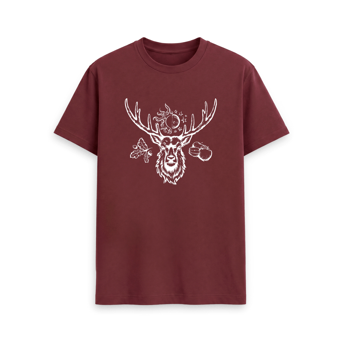 Red Wine Printed T-shirt Front