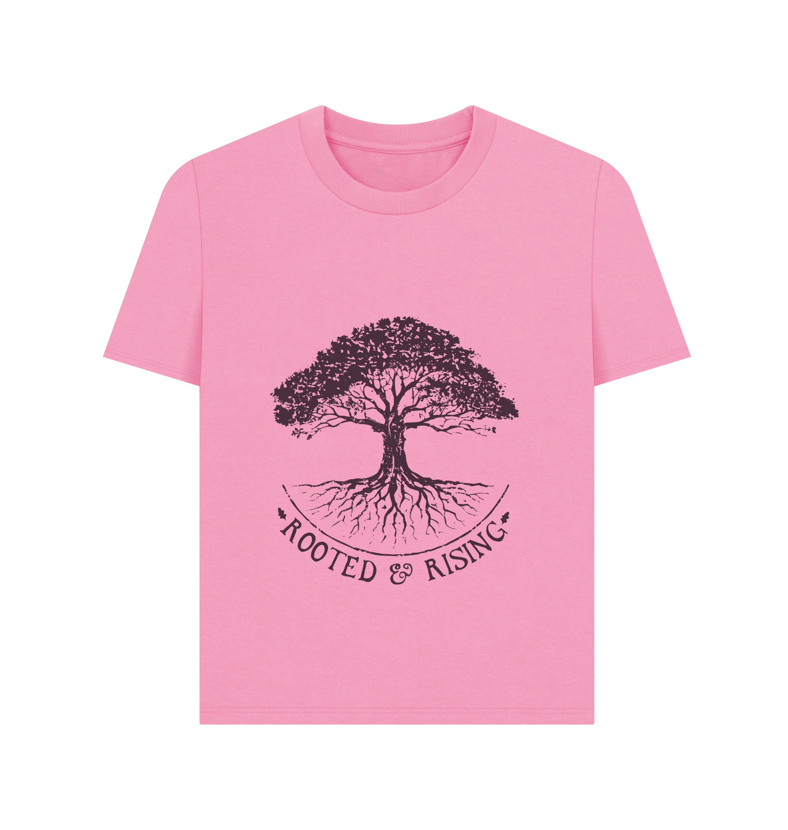 Rose Pink Printed T-shirt Front
