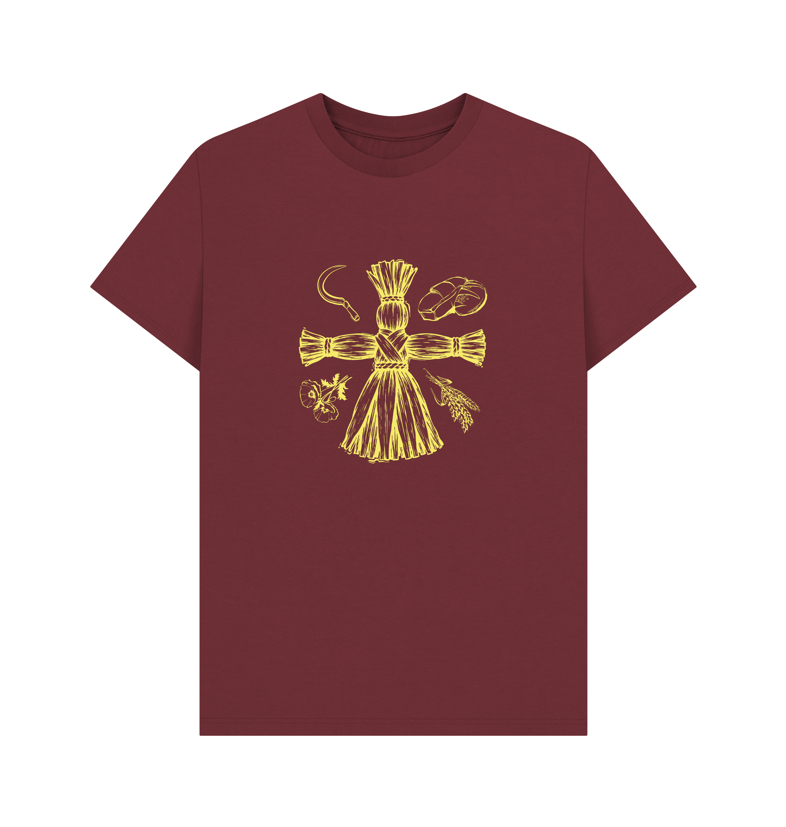 Red Wine Printed T-shirt Front