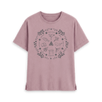 Mauve Printed T-shirt Front