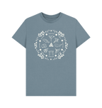 Stone Blue Printed T-shirt Front