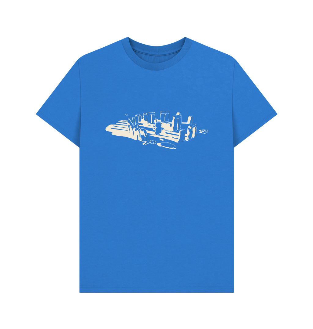 Bright Blue Printed T-shirt Front