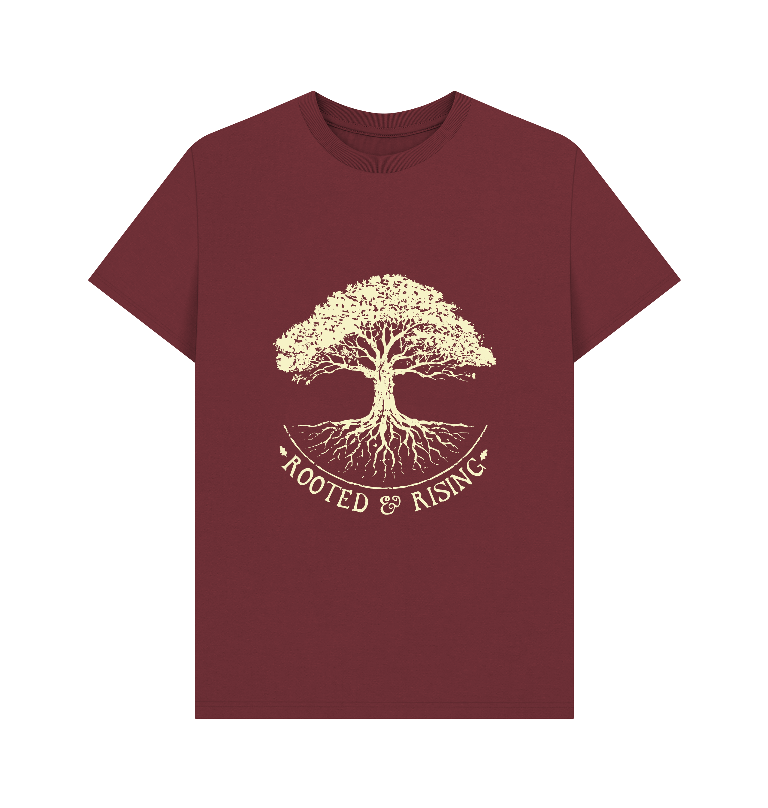 Red Wine Printed T-shirt Front
