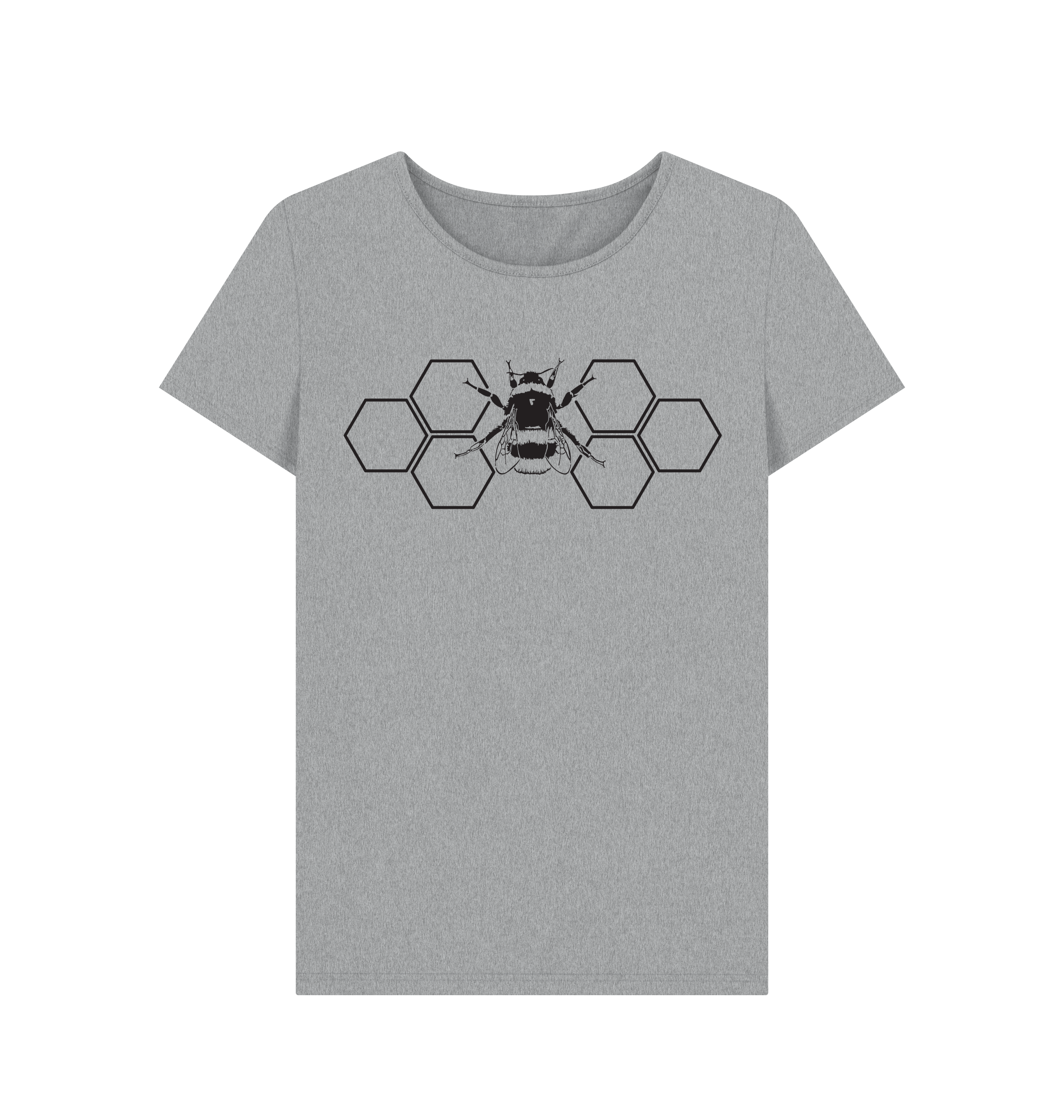 Athletic Grey Printed T-shirt Front