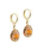 Hedgehog & Pumpkin Huggie Earrings