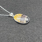 Blue John Fluorite Pendant in Sterling Silver