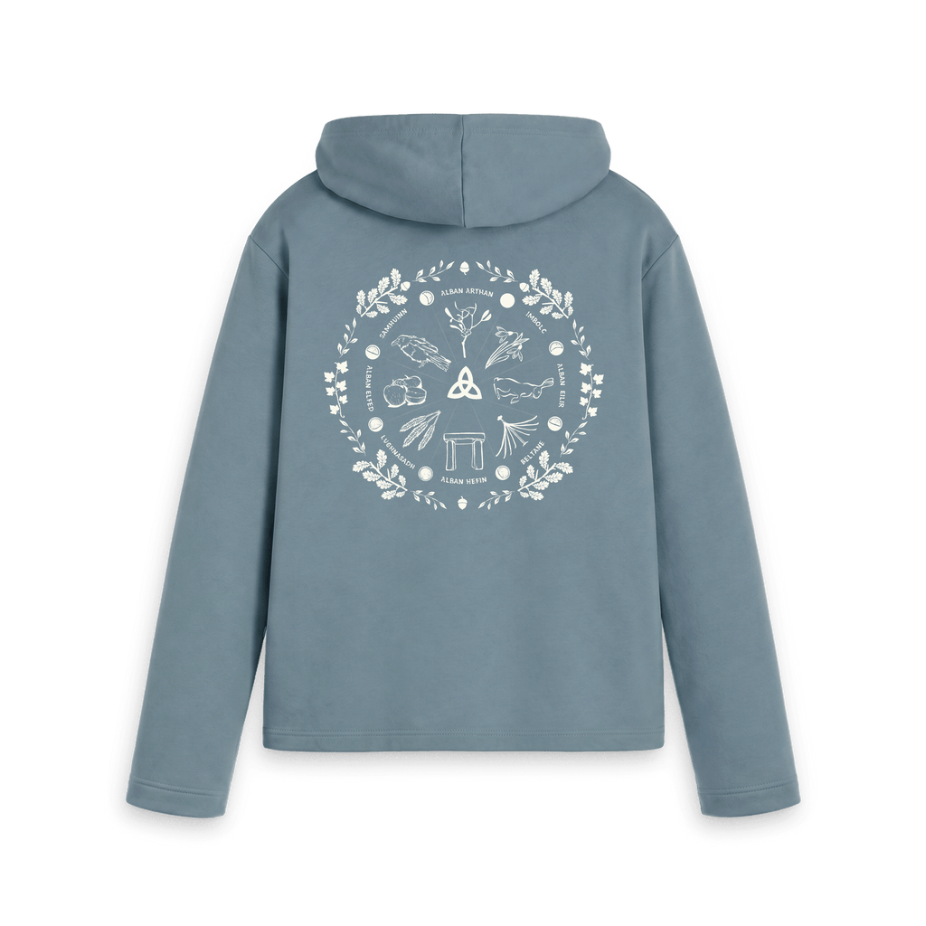Stone Blue Printed Hoody Back