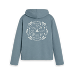 Stone Blue Printed Hoody Back