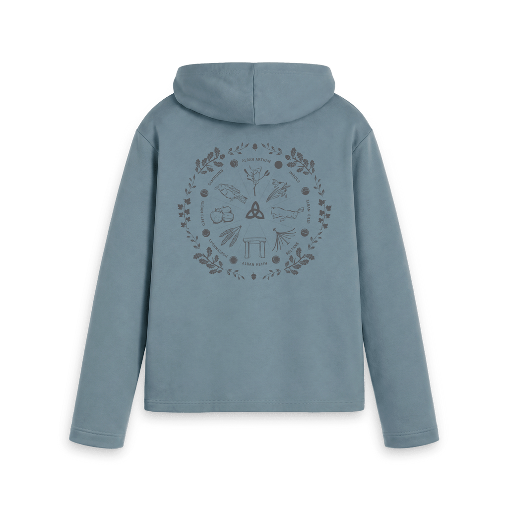 Stone Blue Printed Hoody Back