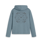 Stone Blue Printed Hoody Back