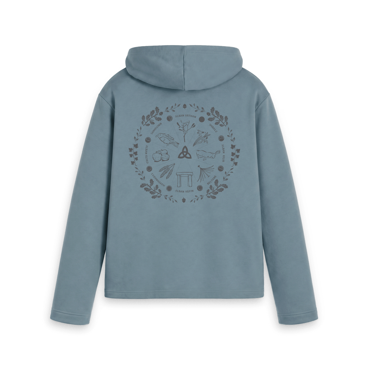 Stone Blue Printed Hoody Back