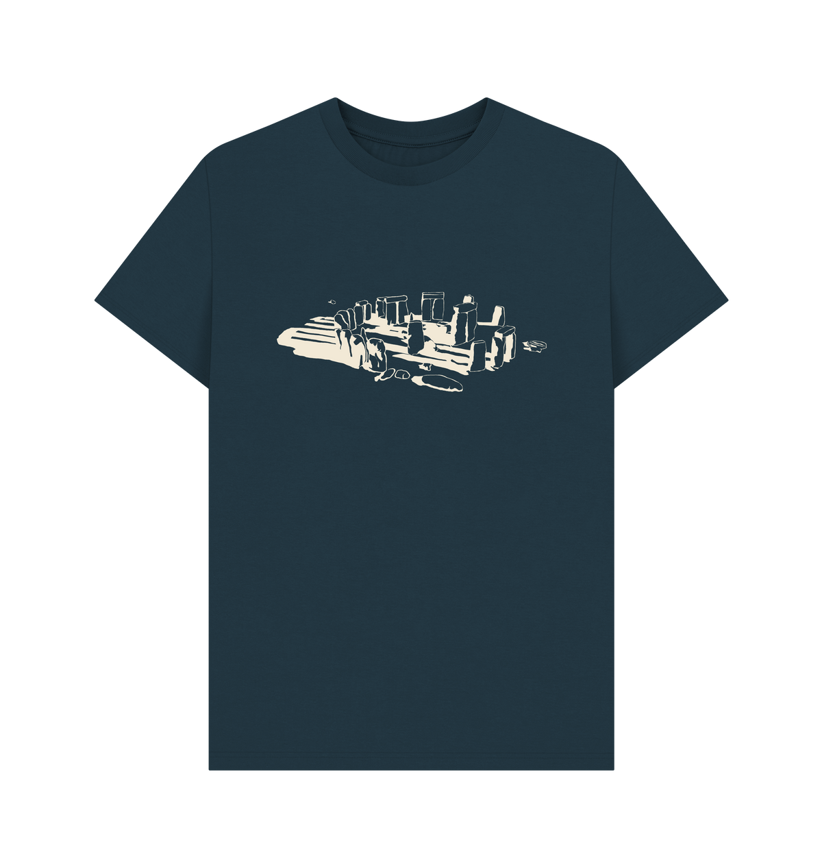Denim Blue Printed T-shirt Front