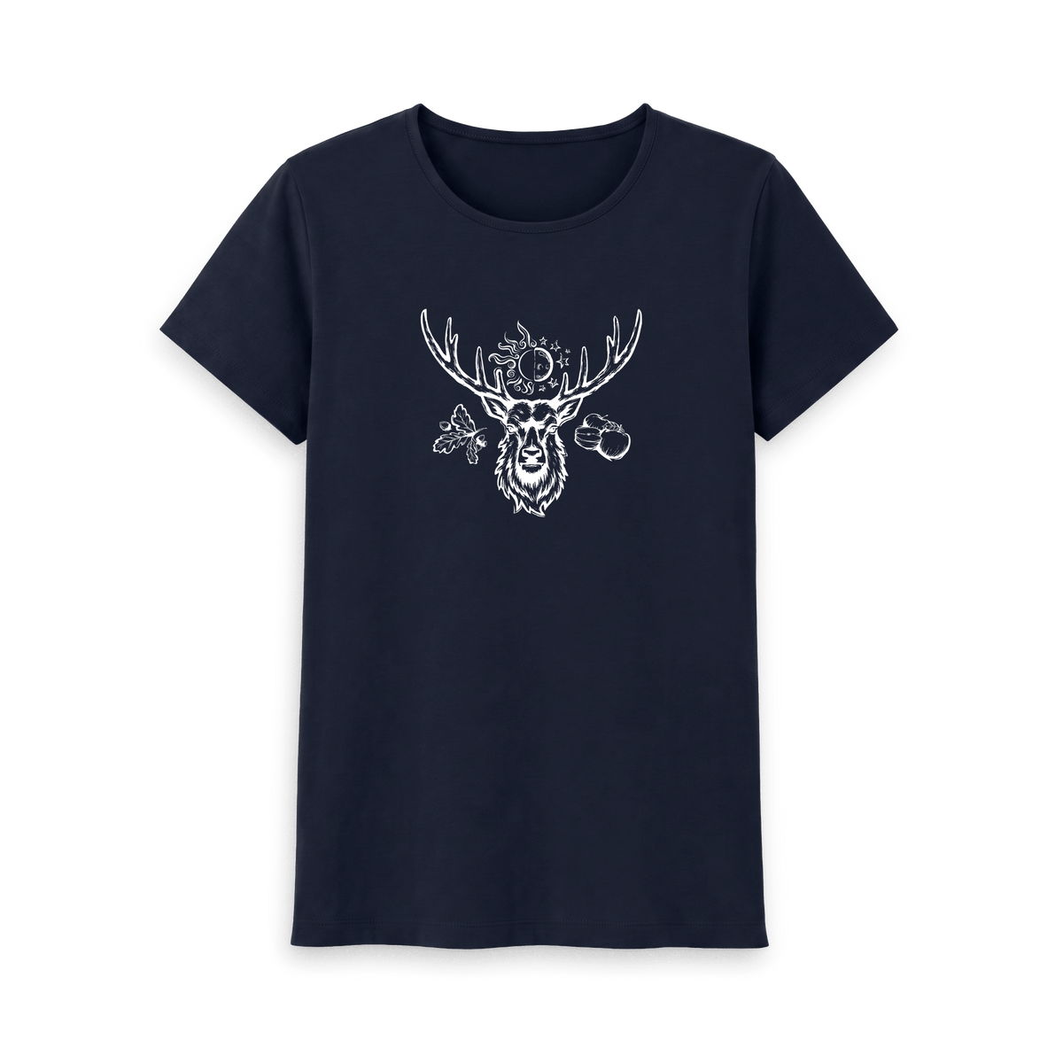 Navy Blue Printed T-shirt Front