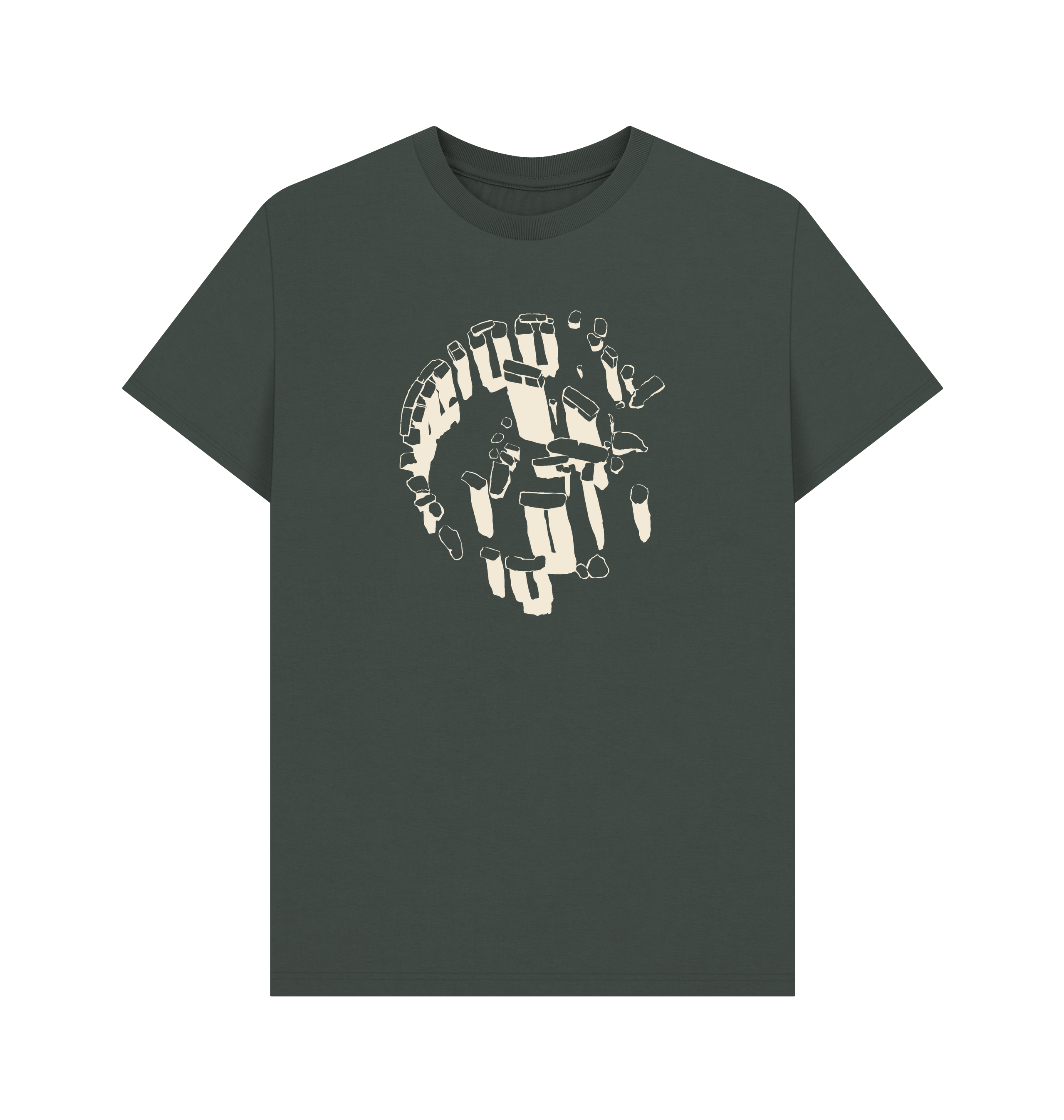 Dark Grey Printed T-shirt Front