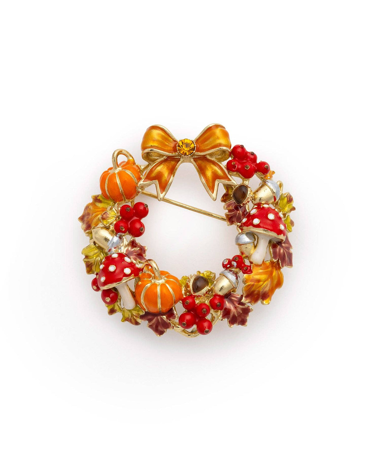 Autumn Wreath Brooch