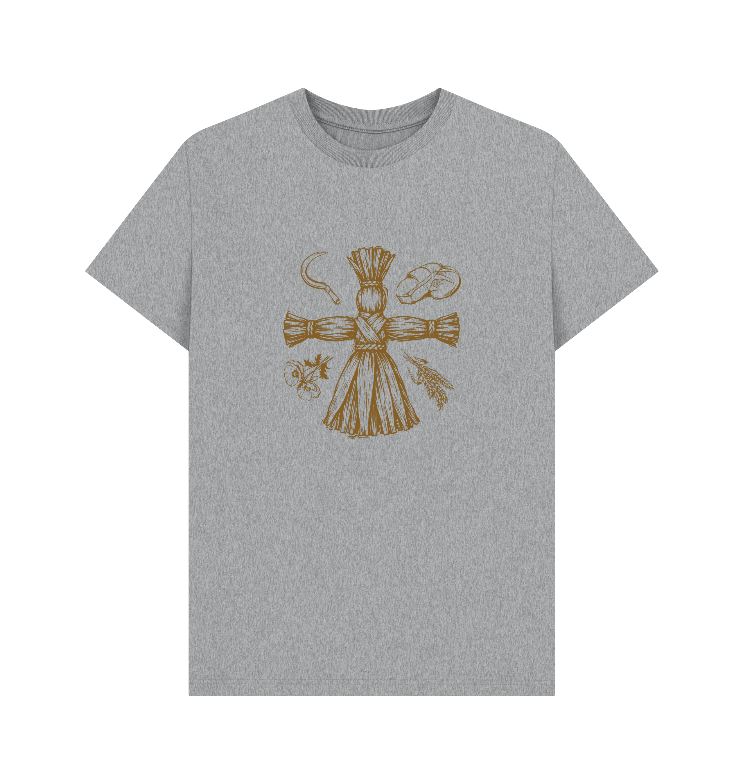 Athletic Grey Printed T-shirt Front