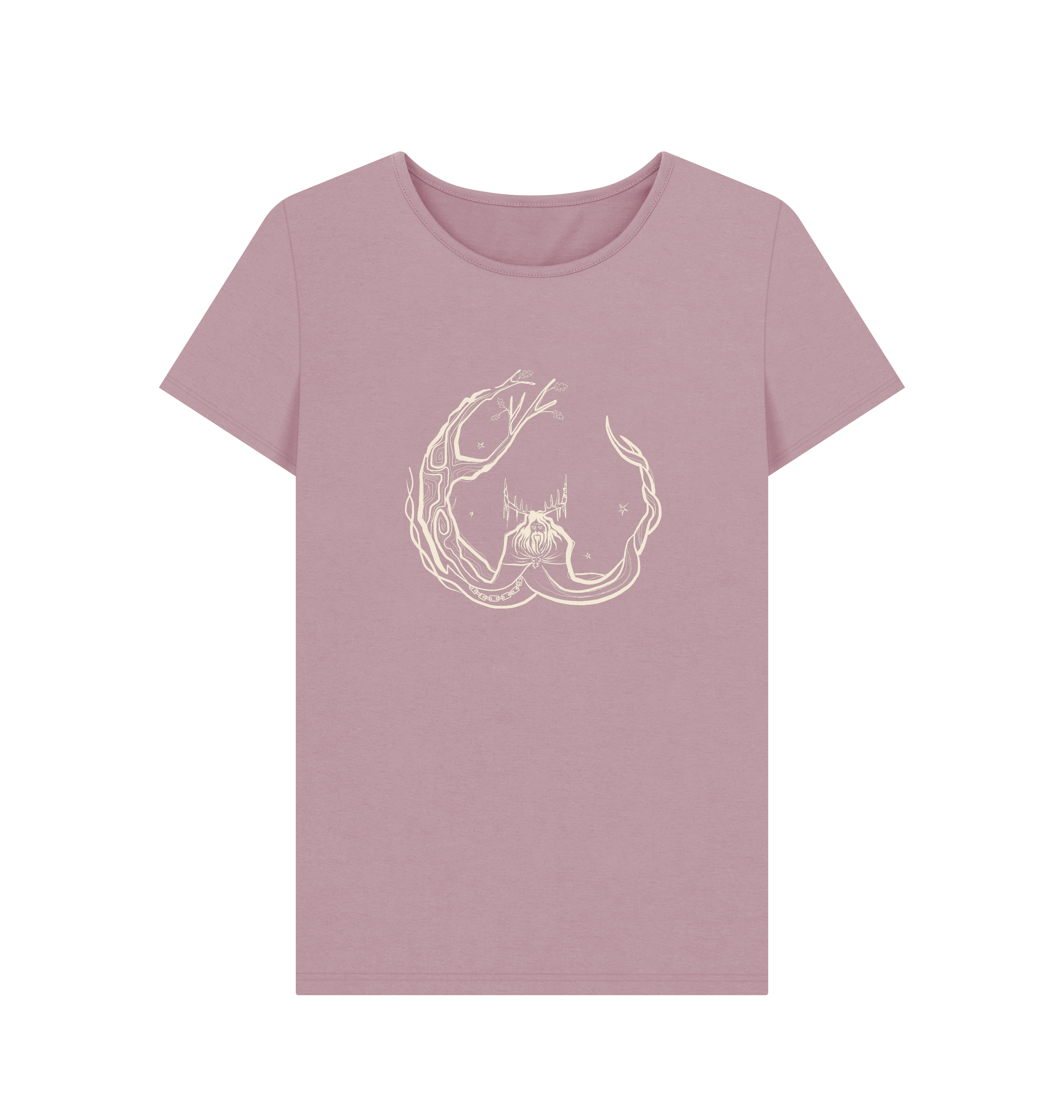 Mauve Printed T-shirt Front