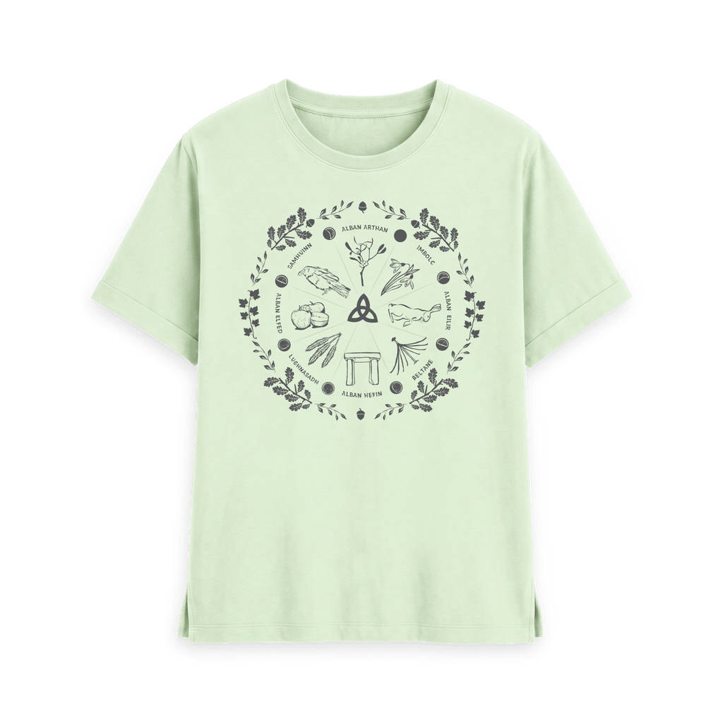 Pastel Green Printed T-shirt Front