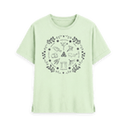 Pastel Green Printed T-shirt Front