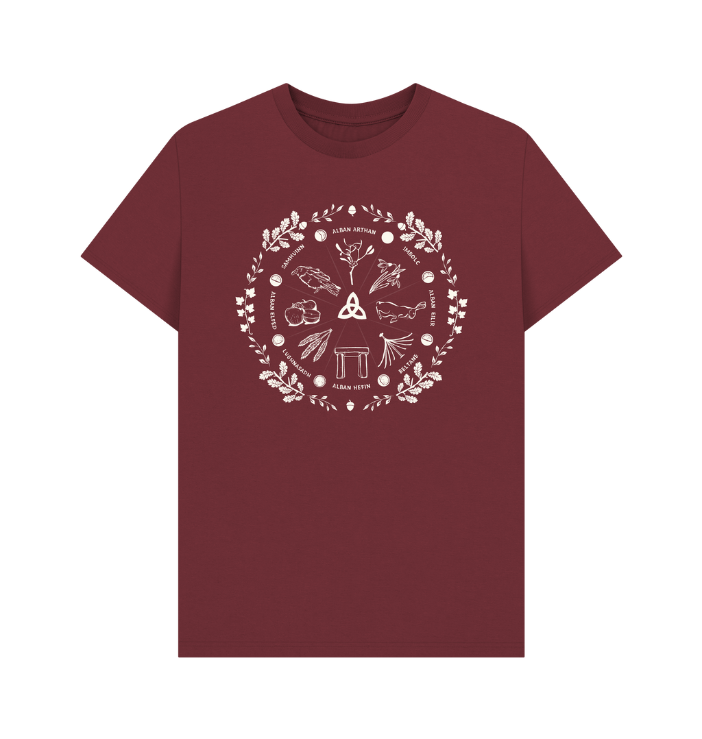 Red Wine Printed T-shirt Front