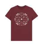 Red Wine Printed T-shirt Front