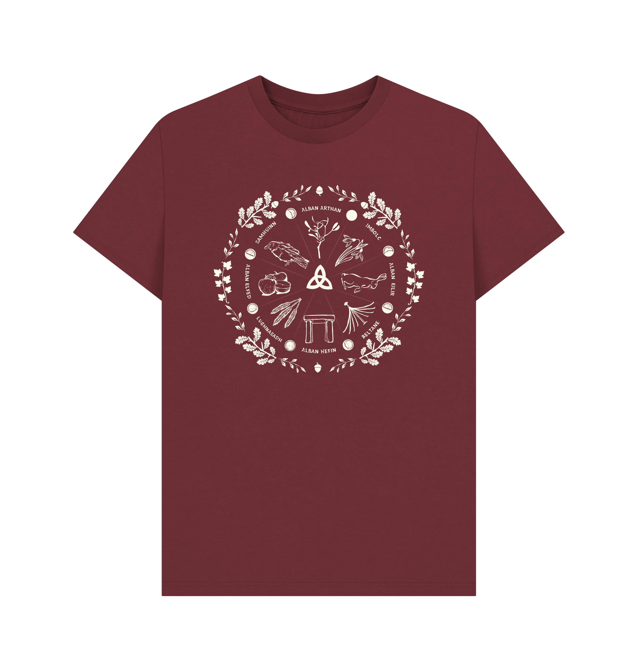 Red Wine Printed T-shirt Front