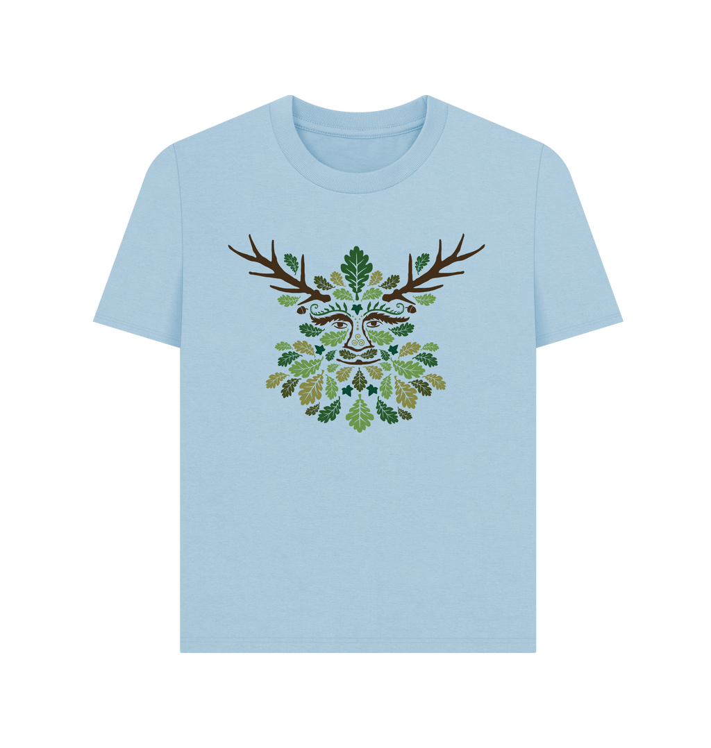 Milky Blue Printed T-shirt Front