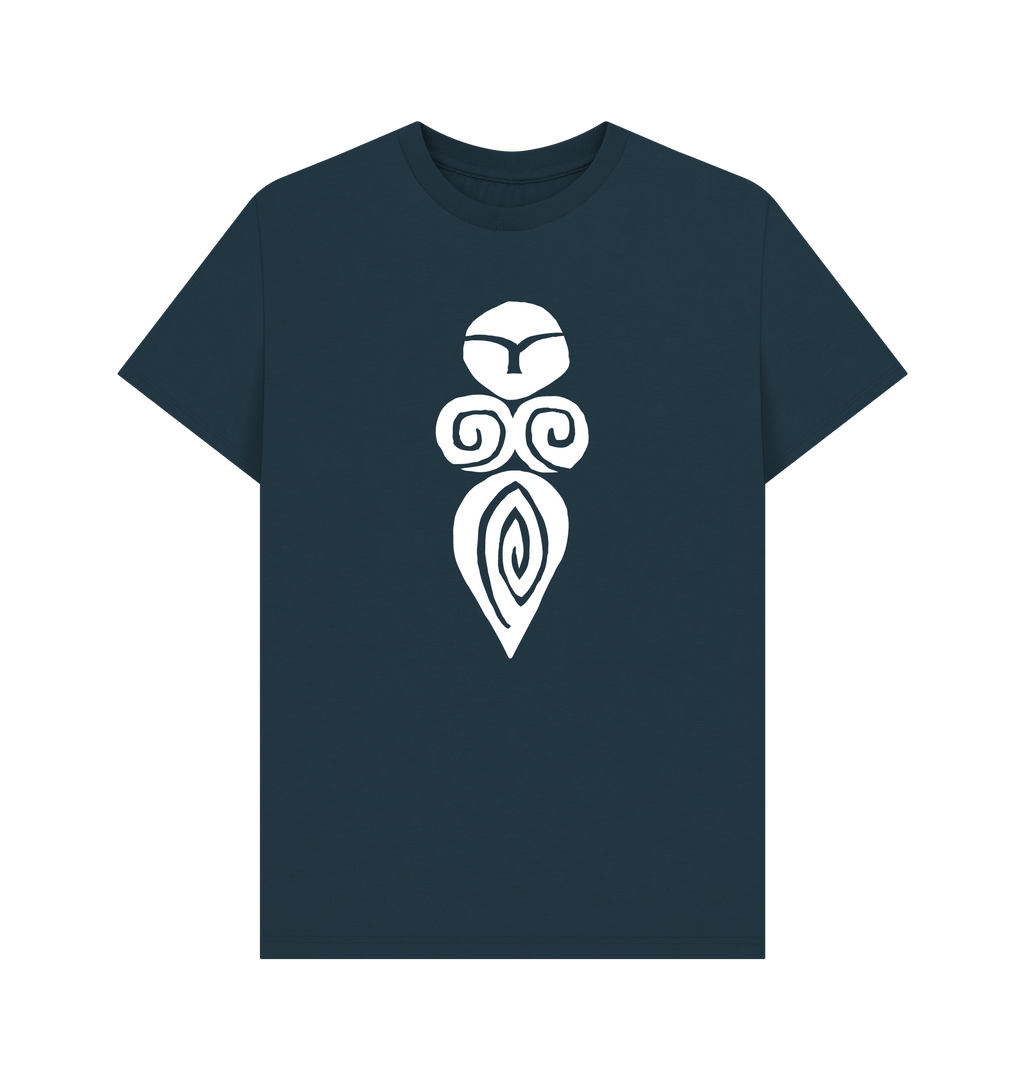 Denim Blue Printed T-shirt Front