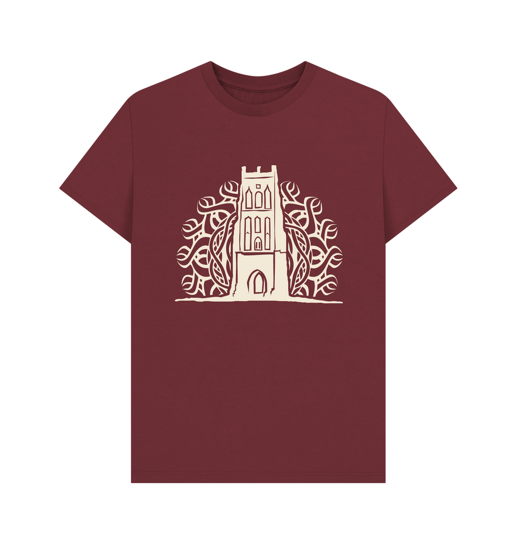 Red Wine Printed T-shirt Front